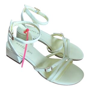 Madden Girl Light Cream Ankle Strap Sandals
